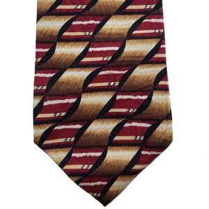 Vintage L'Atelier Silk Tie Abstract Men's